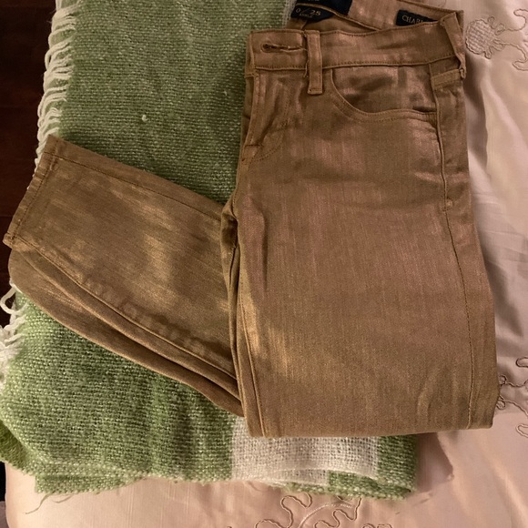 Lucky Brand Denim - Lucky brand Charlie Skinny 0/25 Gold jeans
